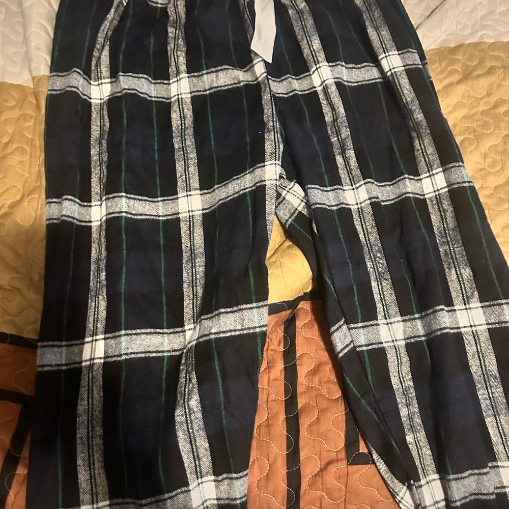 SHEIN Black and White Plaid Pajama 3 Pants set